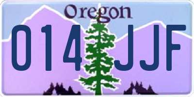 OR license plate 014JJF