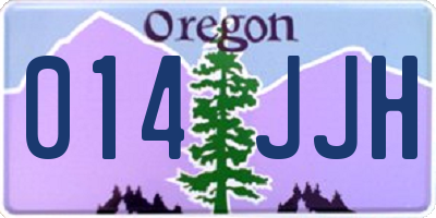 OR license plate 014JJH