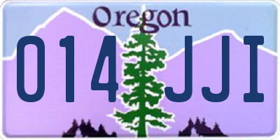 OR license plate 014JJI