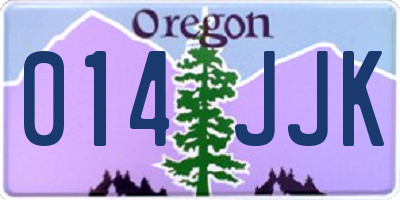 OR license plate 014JJK