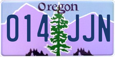 OR license plate 014JJN