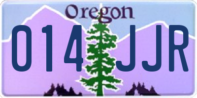 OR license plate 014JJR