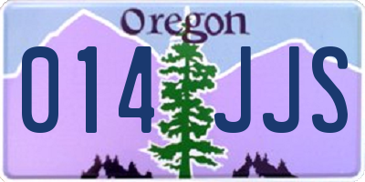 OR license plate 014JJS