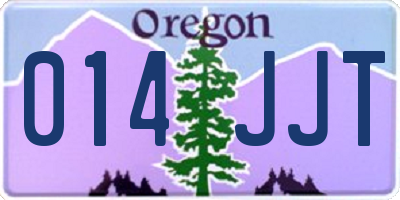 OR license plate 014JJT