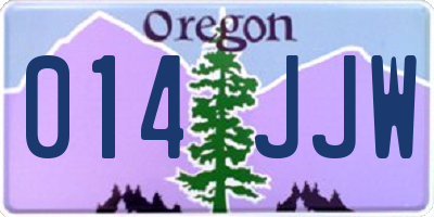OR license plate 014JJW