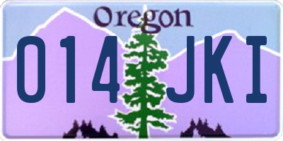 OR license plate 014JKI