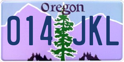 OR license plate 014JKL