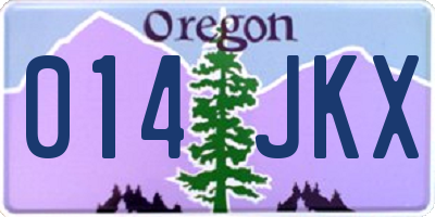 OR license plate 014JKX