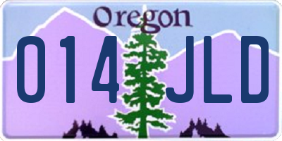 OR license plate 014JLD