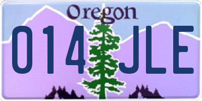 OR license plate 014JLE