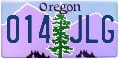 OR license plate 014JLG