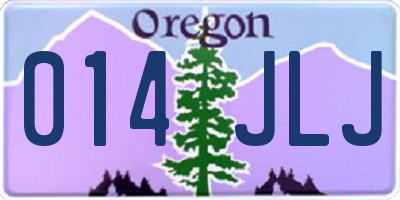 OR license plate 014JLJ
