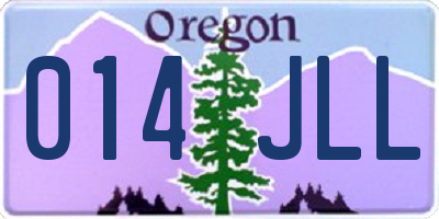 OR license plate 014JLL