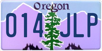OR license plate 014JLP
