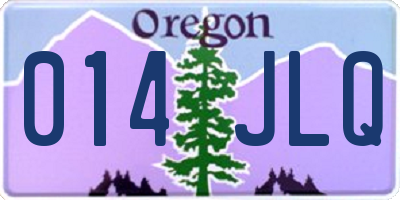 OR license plate 014JLQ