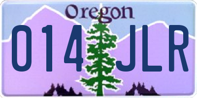 OR license plate 014JLR