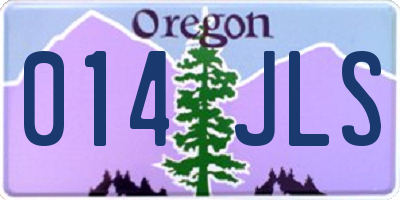 OR license plate 014JLS
