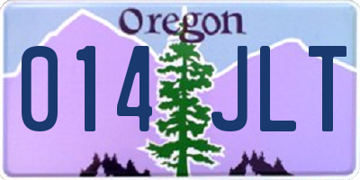 OR license plate 014JLT