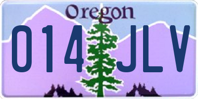 OR license plate 014JLV