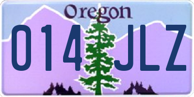 OR license plate 014JLZ