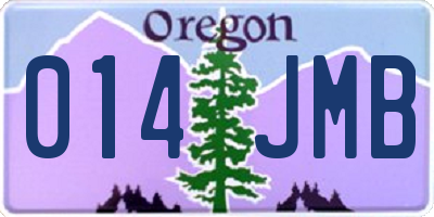 OR license plate 014JMB