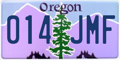 OR license plate 014JMF