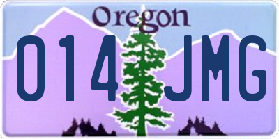 OR license plate 014JMG