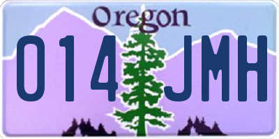 OR license plate 014JMH