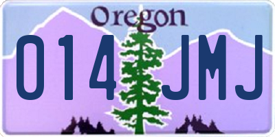 OR license plate 014JMJ