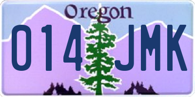 OR license plate 014JMK