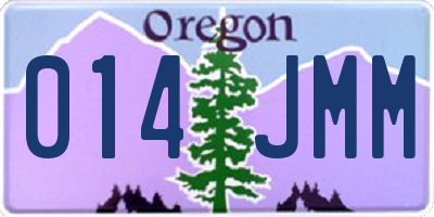 OR license plate 014JMM