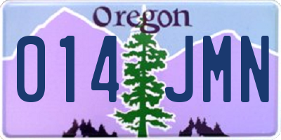 OR license plate 014JMN