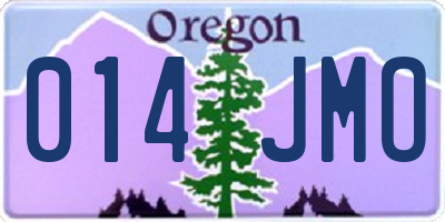 OR license plate 014JMO