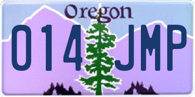 OR license plate 014JMP