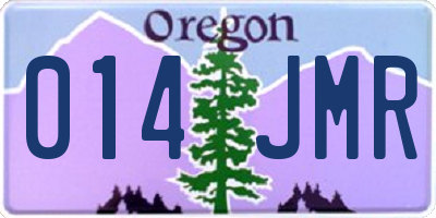 OR license plate 014JMR
