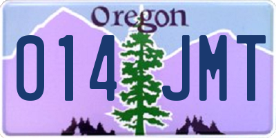 OR license plate 014JMT