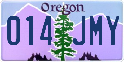 OR license plate 014JMY