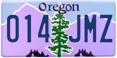 OR license plate 014JMZ