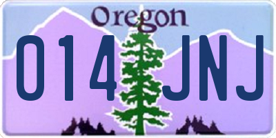 OR license plate 014JNJ