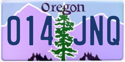 OR license plate 014JNQ