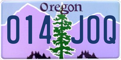 OR license plate 014JOQ