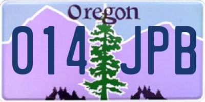 OR license plate 014JPB
