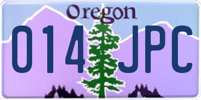 OR license plate 014JPC