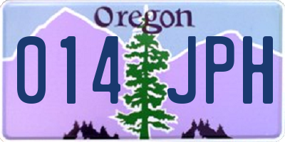 OR license plate 014JPH