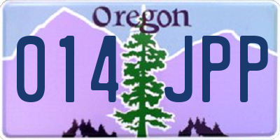 OR license plate 014JPP