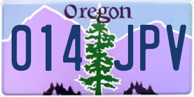 OR license plate 014JPV
