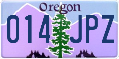 OR license plate 014JPZ