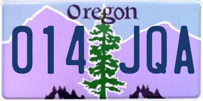 OR license plate 014JQA