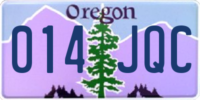 OR license plate 014JQC