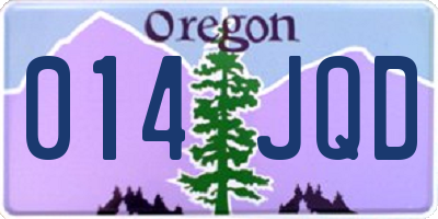 OR license plate 014JQD
